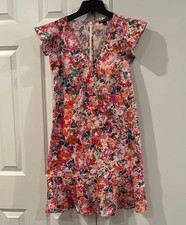 J.Crew Mercantile Floral Printed Ruffle Dress Flutter Sleeves Women’s Sz 0