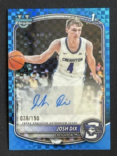 Josh Dix 2025-26 Topps Bowman Chrome Prospects Reptilian Blue Base /150 #BCP-17