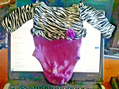 GARANIMALS 2pc TU-TU NEWBORN GIRLS PURPLE ZEBRA PRINT GENTLY WORN - MUST SEE!