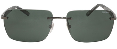 Rare Chopard Mens Sunglasses SCHB76 Carbon Fiber Gunmetal/Green