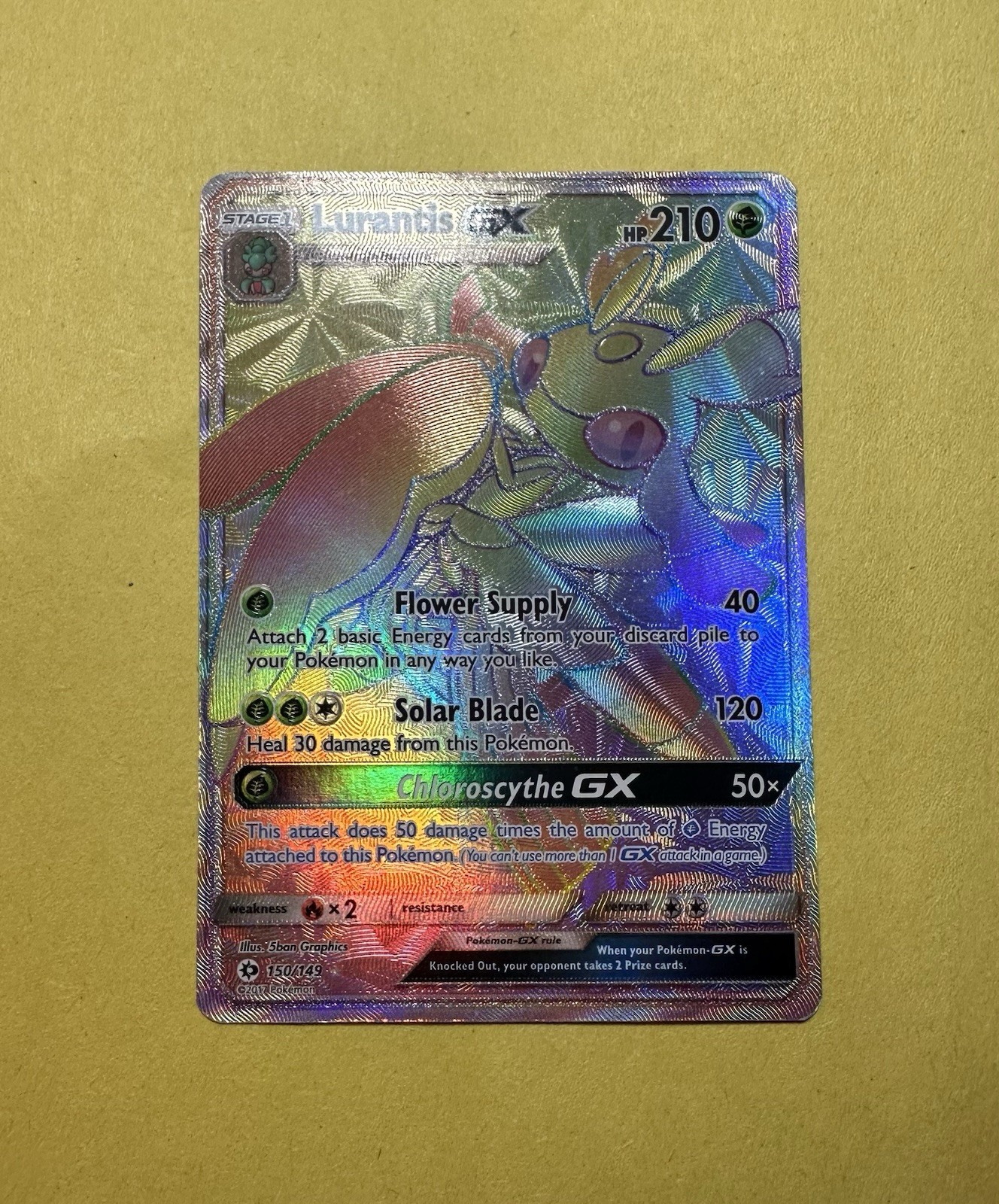 Lurantis GX (Secret) 150/149 Sm Base Set Holo (LP)