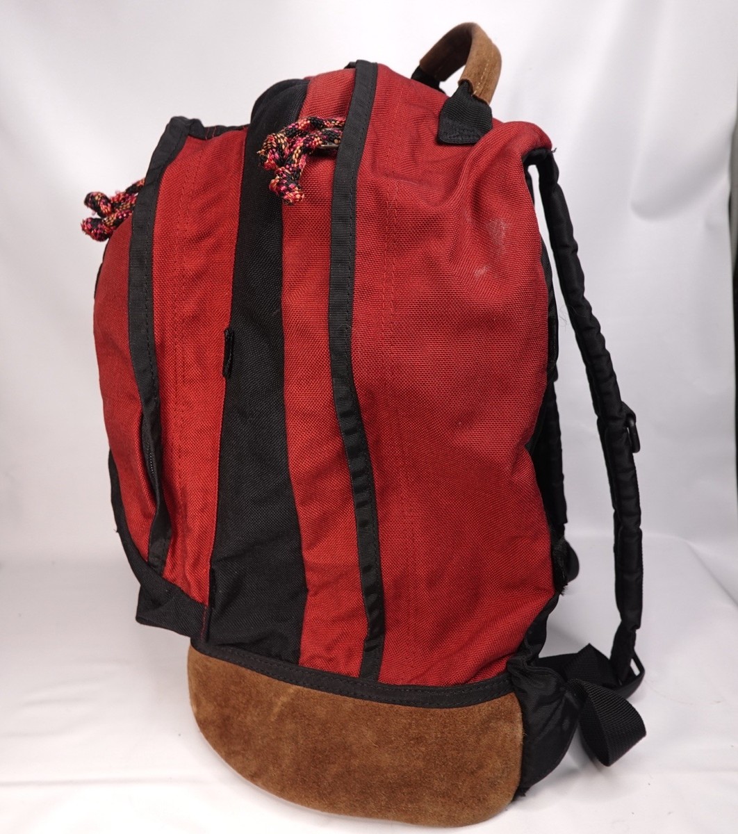 Vintage 90s Y2K Timberland Backpack Day Bag Suede Bottom Red | eBay