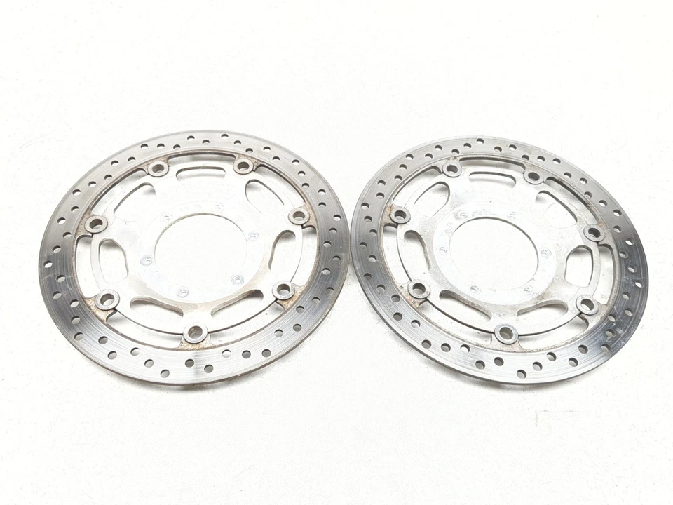 03-10 Honda ST1300 Left & Right Front Brake Rotor Set Disc Stopping - Image 3 of 4