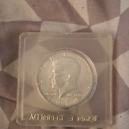 1964 Kennedy Half Dollar Silver Uncirculated Coin in Protective Case