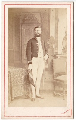 Herren Outfit Zeremonie um 1865 von Nadar Paris Dekor Studio bemalt
