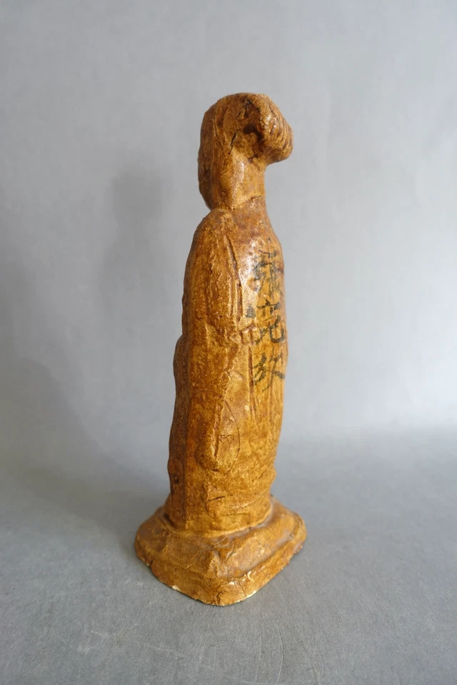 Figurine chinoise ancienne en terre cuite marquée au dos - Photo 4/4