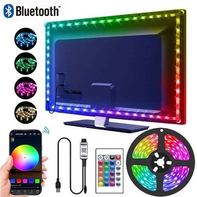LED Streifen Lichter 1-5m RGB 5050 schneidbar Farbwechsel Band TV Beleuchtung