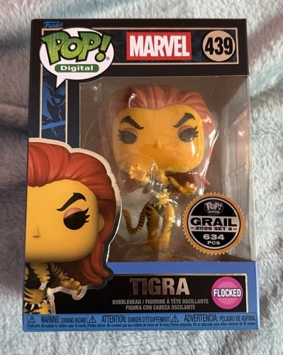 FunkoPop! Marvel Tigra #439 Pop! Digital Exclusive Flocked Grail Figure - 634pcs