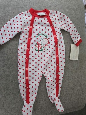 Vintage Baby Gro My First Christmas Size Large 18-24lbs New W/Tags Red, White