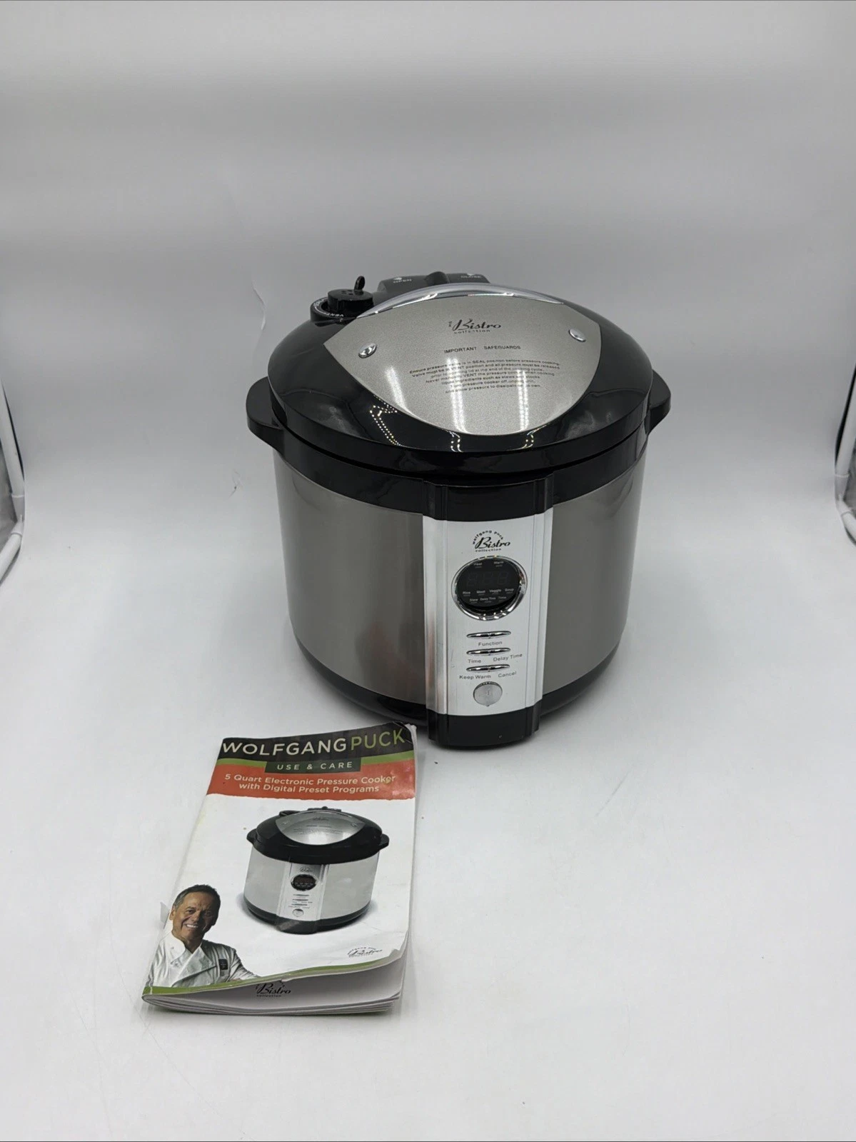 WOLFGANG PUCK BISTRO 5QT. ELECTRIC PRESSURE COOKER BLACK BPCR0020 TESTED
