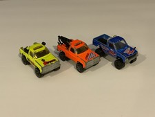 Majorette 4x4 Pickup Truck Lot x3 Tow Truck Night Hawk Toyota Vintage Diecast
