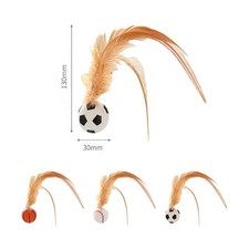 Cat Pet Interactive Teasing Toy Bouncing Pompom Balls Toys Scratch-Proof Multi