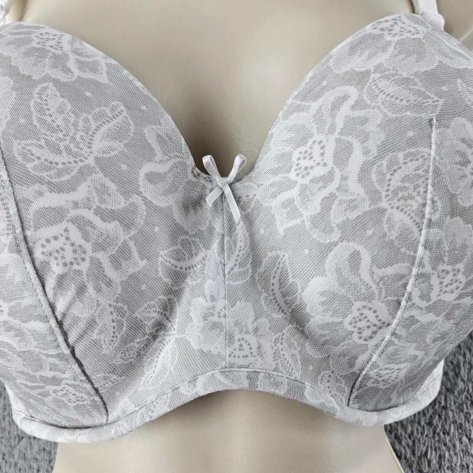 Sujetador Cacique Mujer 44B Gris Boost Multi Vía Sin Tirantes Floral Con Aros Acolchado Foto 4 de 4