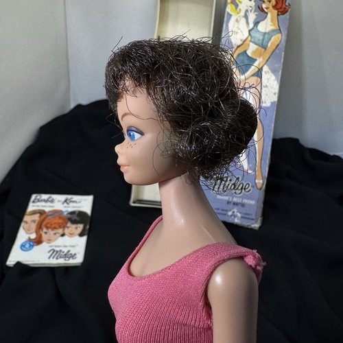Vintage 860 Brünette Midge Puppe mit Box Standfuß Original Badeanzug Barbie Japan - Bild 4 von 19