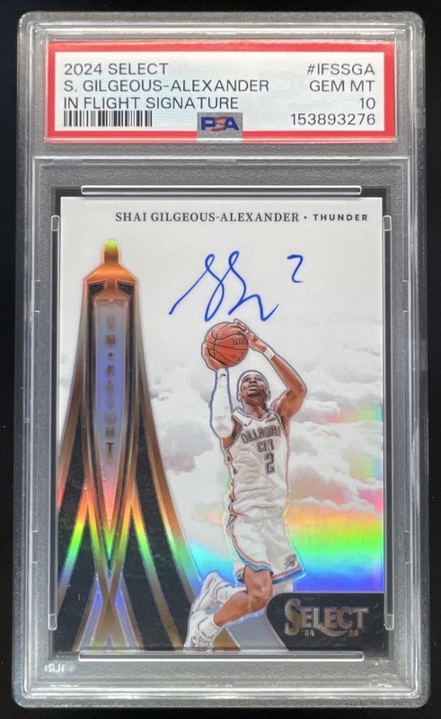2024-25 Select In Flight #IFS-SGA Shai Gilgeous-Alexander Auto /75 PSA 10