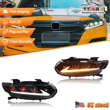 8-Lens LED Headlights Assembly For Honda Accord 2018-2022 Sequential Front Lamps