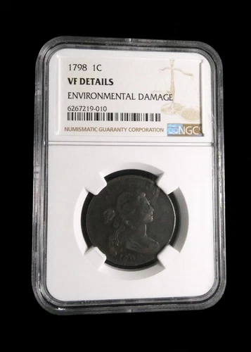 1798 Draped Bust Large Cent NGC Certified Very Fine Details . #2577