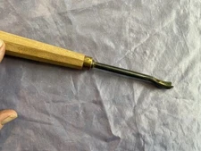 VINTAGE FRONT BENT CARVING GOUGE NO 32 W A HANDLE MARKED CRAFTOOL-EXCEL COND