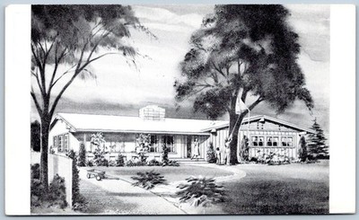 Postcard La Mirada CA Arcadia Home 1953 State Fair Gold Medal Artist Concept D58
