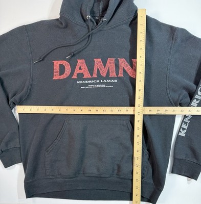 Kendrick Lamar DAMN Tour Hoodie Mens M Black Hip Hop Rap Album