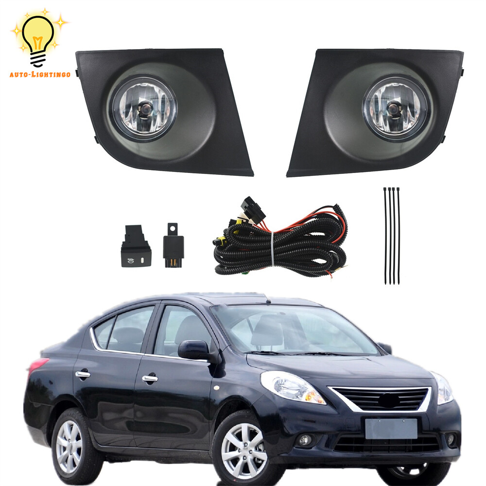Complete Fog Light Kit For 2007-2011 Nissan Versa – Lamps, Bezels, Harness & Switch