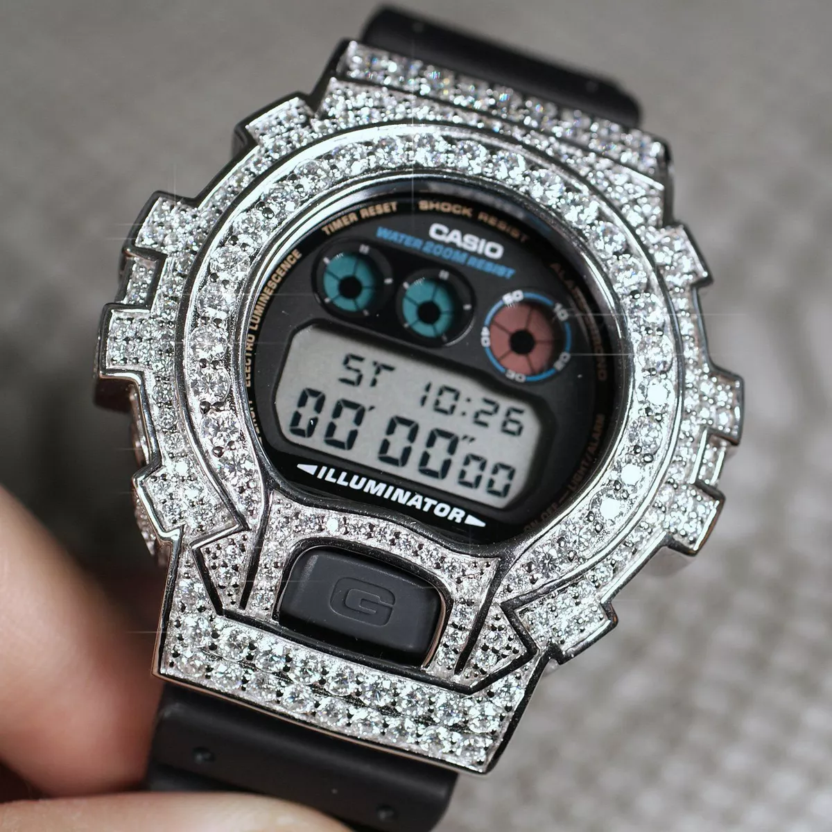 8.30 Carat VVS1 Moissanite Genuine Casio G Shock Iced Out Watch