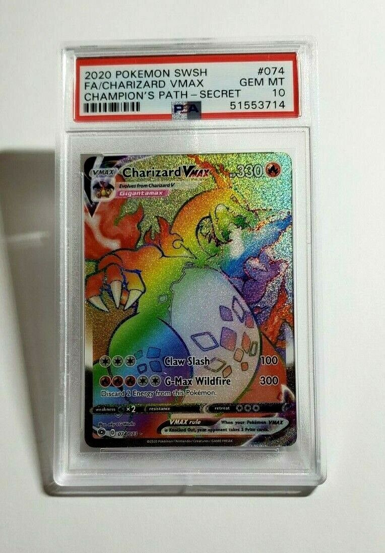 Pokemon Charizard VMax 074/073 Secret Rare Champions Path Pokemon Charizard VMax 074/073 Secret Rare Champions Path