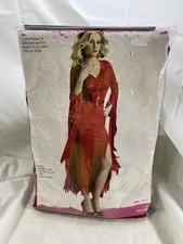 NEW Womens GOTHIC DEVIL Costume Cosplay Gown Belt Horns Size MEDIUM 10-14 NOP