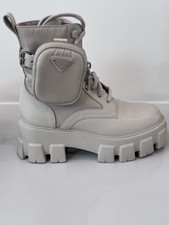 Prada Calzature Monolith Combat Boots W Removable  Pouch Size 36 - Ultraclean!