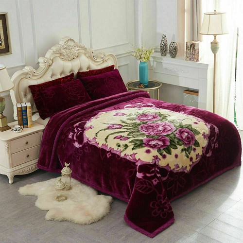Embossed Luxury Mink Blanket Korean Fleece Plush Bed Blankets Quilt 85x95'' 9LBs - Picture 45 of 91