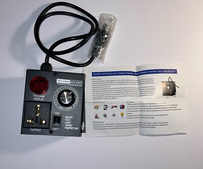 AC 120V-220V 15A 4000W Thyristor Voltage Regulator Variable/Fan Speed Controller