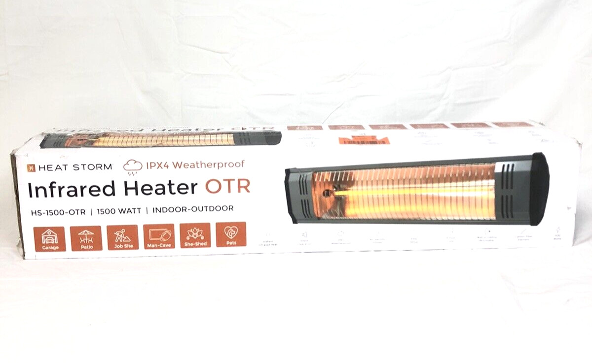 Heat Storm HS-1500-OTR Infrared Heater 1500-watt Outdoor/Indoor  Wall/Ceiling NEW | eBay