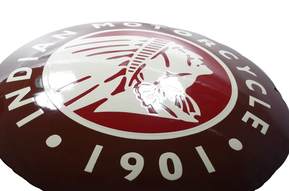 Enamel plaque INDIAN MOTORCYCLE 20" collectable sign logo plate WARRANTY 10ys - Image 2 of 3