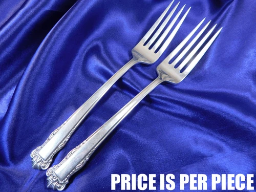 LUNT ENGLISH SHELL STERLING SILVER DINNER FORK - GOOD CONDITION