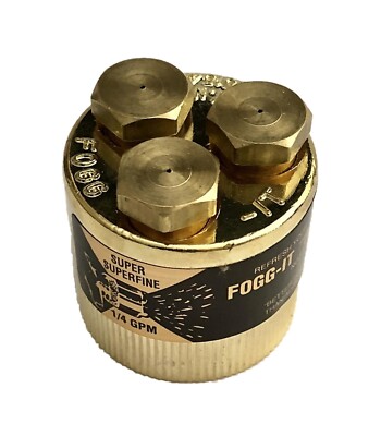 Brass Fogg-it Nozzle Super Super Fine 1/4 GPM  Fits 3/4'' Hose Threads by Dramm