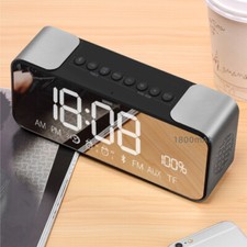 Sveglia Digitale Radio Fm Wireless Speaker Bluetooth Specchio Orologio Led cir