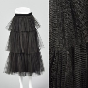 floor length black tulle skirt