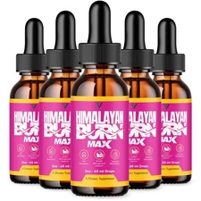 (5 Pack) Himalayan Burn Max Drops, Himalaya Burn Max Advanced Supplement (10oz)