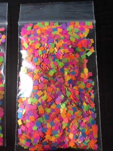 Solvent Resistant 2MM hexagon Shape Mixed Neon ~ Nail Art/Acrylic/Gel/~ USA - Picture 3 of 7