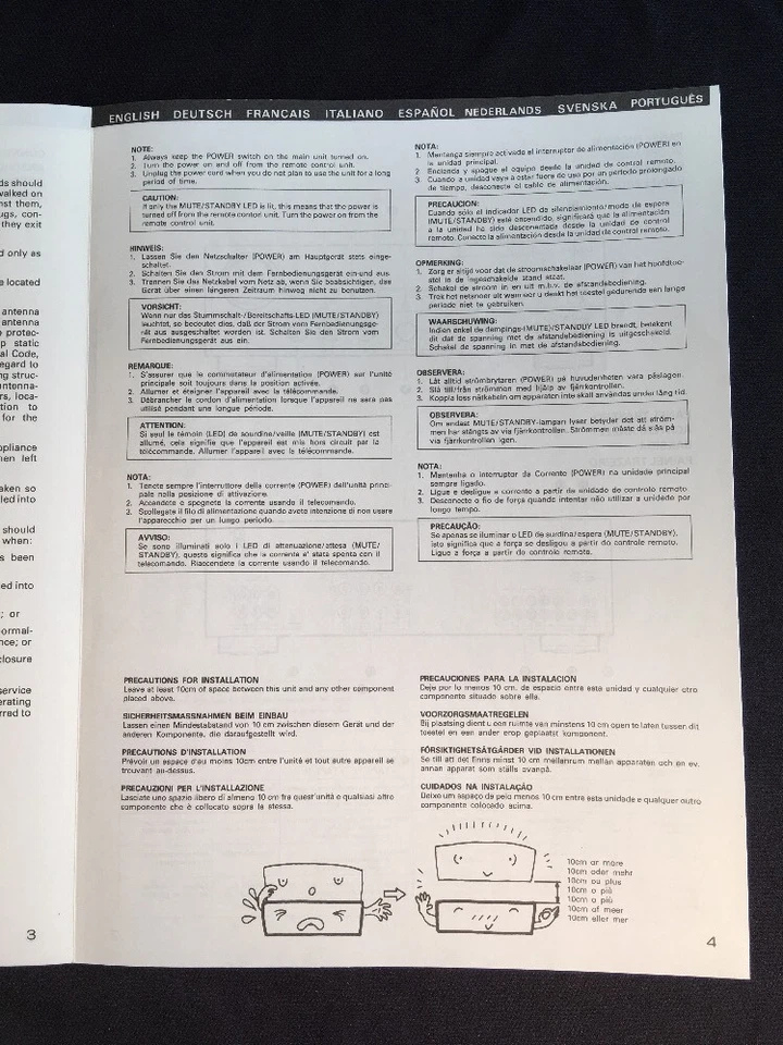 Denon PMA-680R Integrated Amplifier Original Owners Manual Combined Language A16 - Image 2 of 4