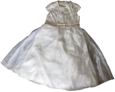 Vintage Y2K Jessica McClintock White Brocade Party Dress Girl 6 Gunne Sax  HOLDAY | eBay