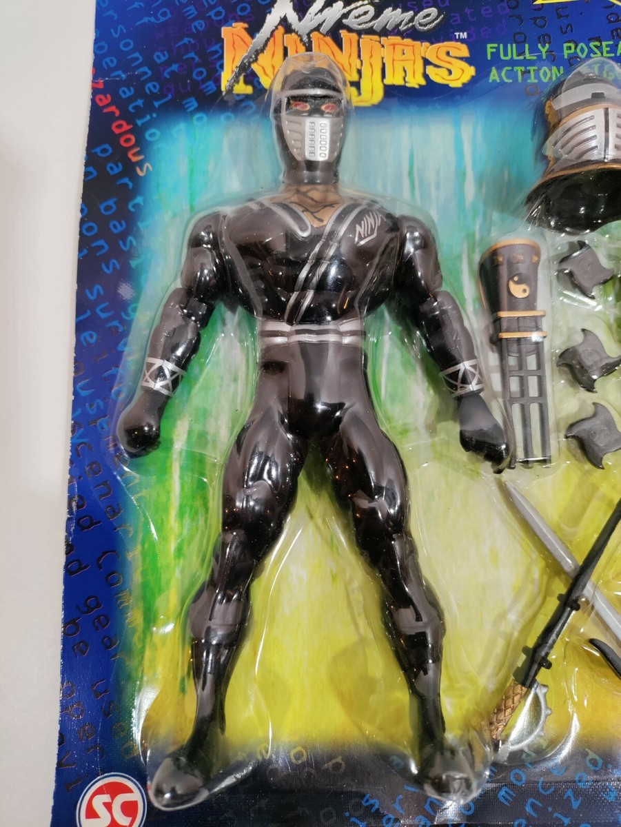 VTG Sunco Xtreme Ninja 2002 Poseable Action Figure Black Gold W