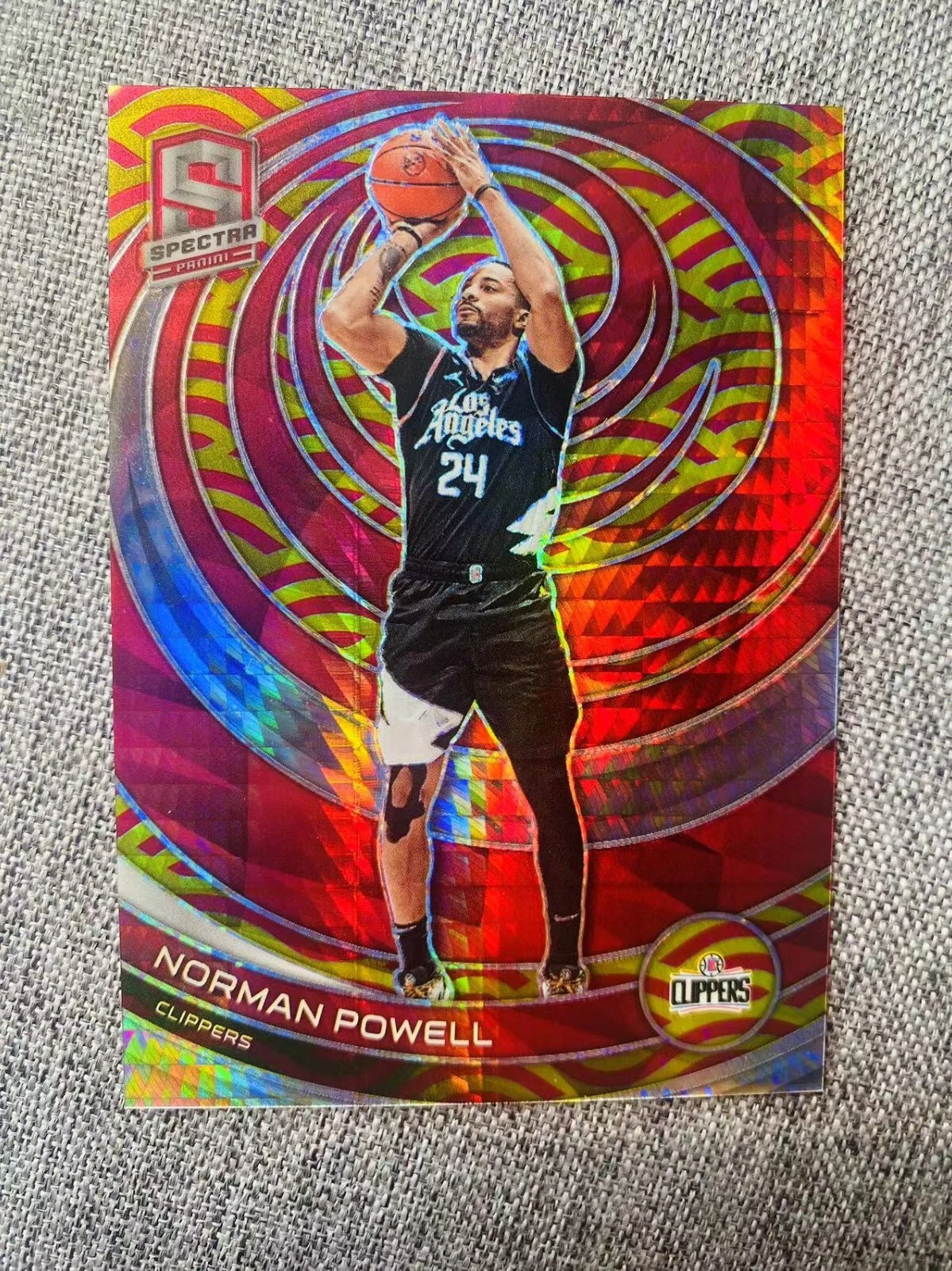 2022-23 Panini Spectra Norman Powell Hyper Prizm /75 Clippers #120