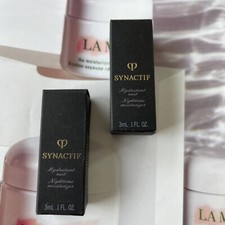 2xCle de Peau Synactif Hydratant Nuit Nighttime Moisturizer 0.1oz total 6ml New