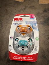 NUK 2 pack ORTHODONTIC PACIFIER 6-18 M, BPA Free Silicone, Bear Panda