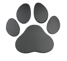 96 COE PAW Black Medium Precut Glass Shape Dog Cat Print Tall Fusing Supplies