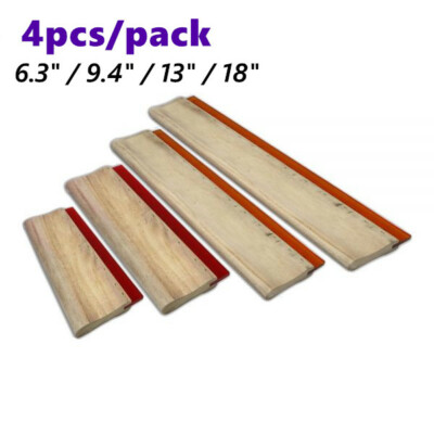 4Pcs/Pack Silk Screen Printing Squeegee Ink Scraper Scratch Board 75 Durometer