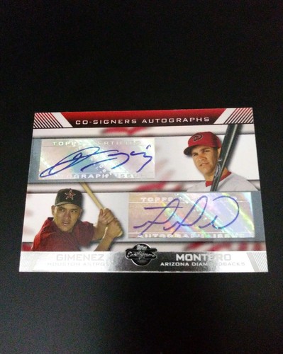 2007 Hector Gimenez / Miguel Montero Topps Co-Signers Auto Card