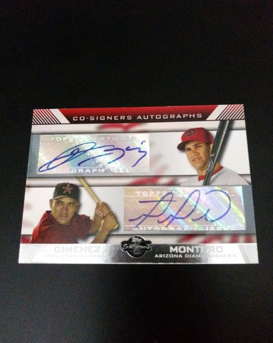 2007 Hector Gimenez / Miguel Montero Topps Co-Signers Auto Card - Imagen 1 de 2