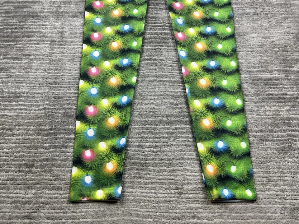 Leggings Capelli New York Mujer Medianos Multicolor Árbol de Navidad Patrón de Luces Foto 3 de 4